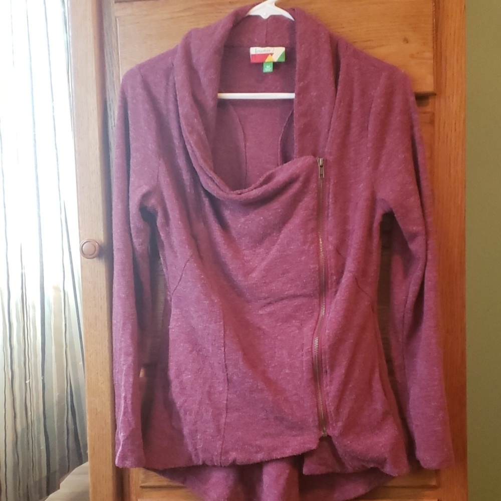 Modcloth Asymmetrical Zip Sweater
